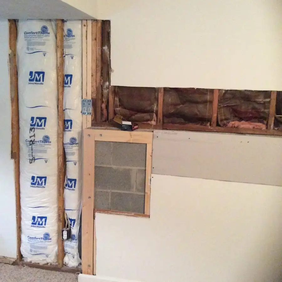 Wall insulation replacement during Contents Cleaning & Restoration in Metropolis